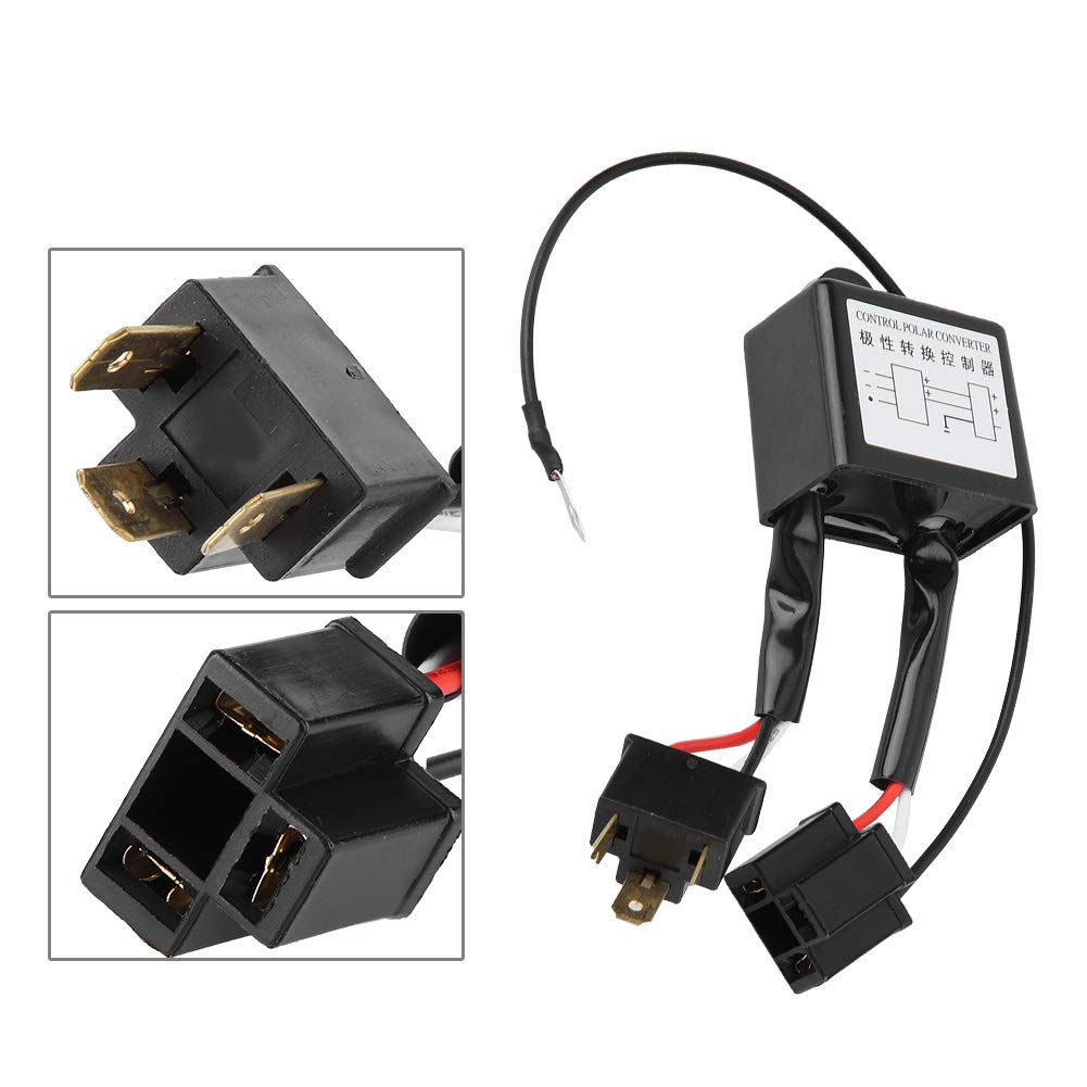 Scheinwerfer-Polaritätskonverter, 2 Stück, LED-Negativ-Konverter, Negativschalter-Adapter, Polarität