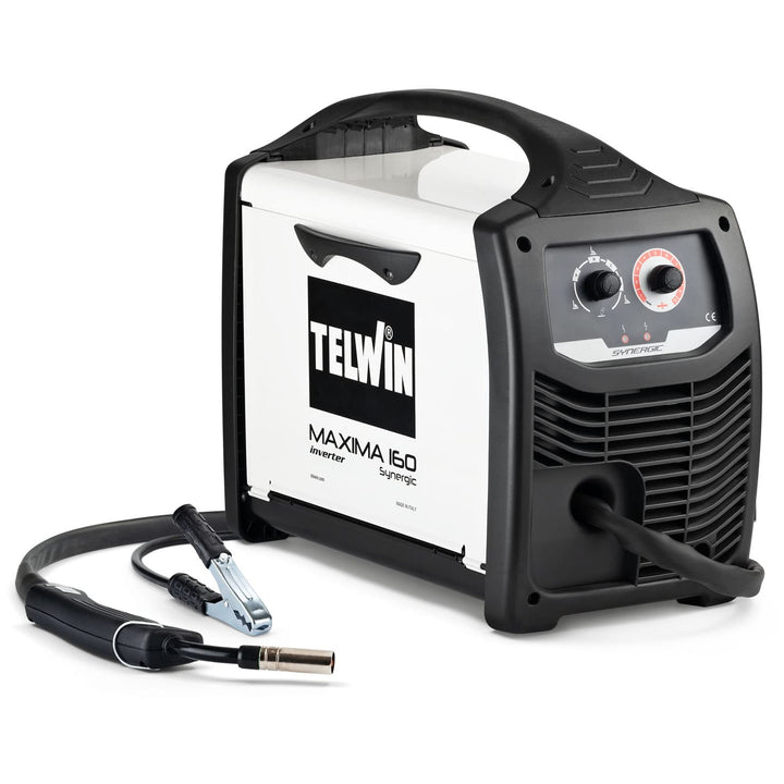 Telwin 816085 Maxima 160 Synergic Drahtschweissgerät MIG-MAG/FLUX/BRAZING mit Invertertechnik 230 V,