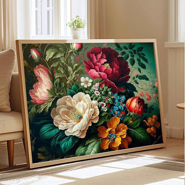JATOK 3 Stück Malen Nach Zahlen Erwachsene, DIY Blumen Gemälde für Anfänger, Handgemalt Ölgemälde Le