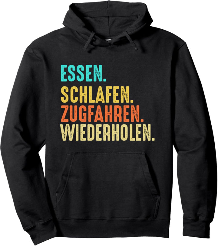 Lokführer Eisenbahn Zug Bahn Dampflok Modellbauer Lustig Pullover Hoodie