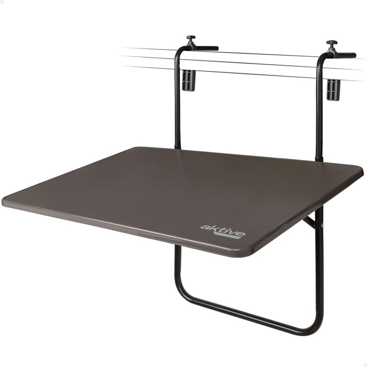 Aktive 61034 Klapptisch für Balkon mit Mehreren Positionen, grau