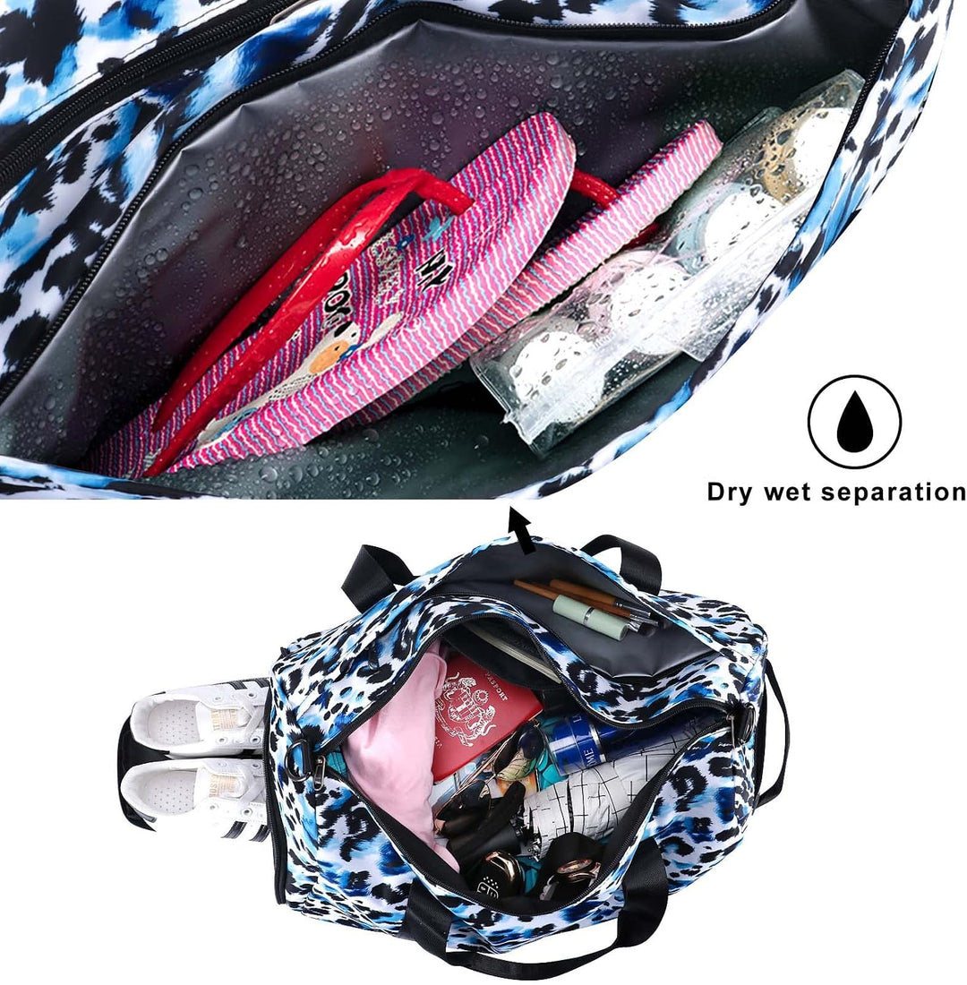 HAWEE Reisetasche Gross Herren Sporttasche Weekender Damen Faltbare Gym Bag mit Schuhfach &amp; Nassfach