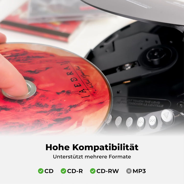 Denver DM-24 Discman, Schwarz ohne Anti-Schock Single, ohne Anti-Schock Single