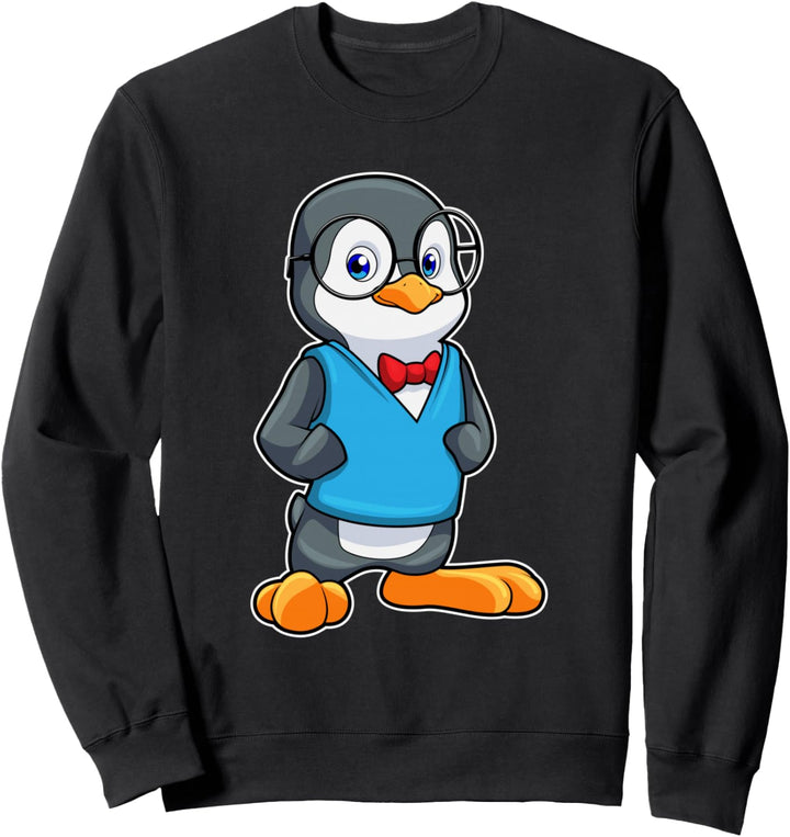 Pinguin Nerd Brille Sweatshirt