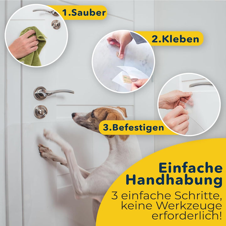 PROTECTO Kratzschutz für Türen – Hund & Katze Kratzschutz – 45 x 30 cm strapazierfähige Tür Abdeckun