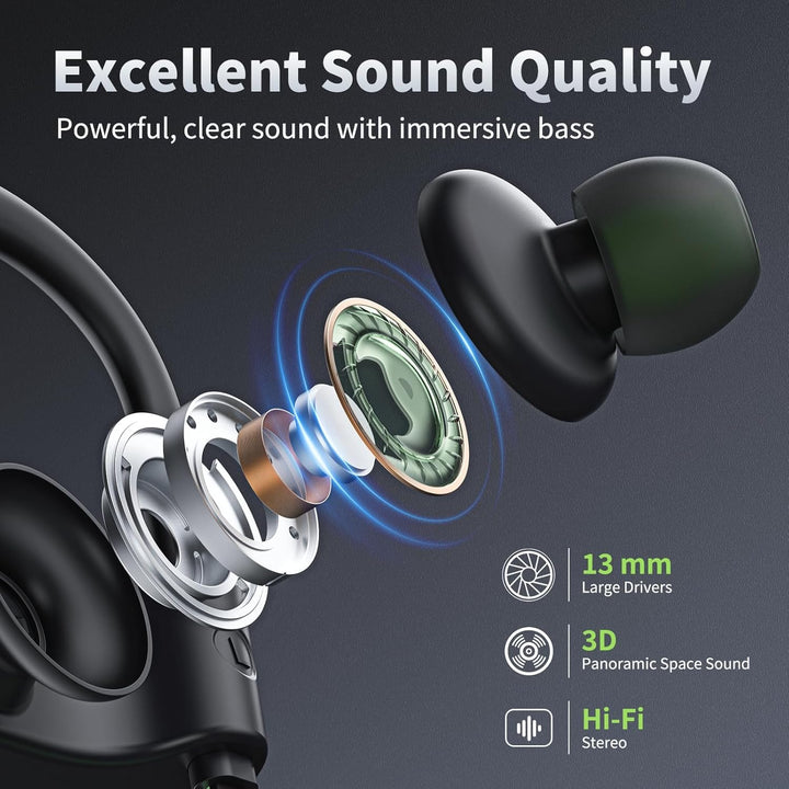 Bluetooth Kopfhörer Kabellos Ohrhörer mit Bluetooth 5.3 Wireless HD Deep Bass Stereo Sound Isolation
