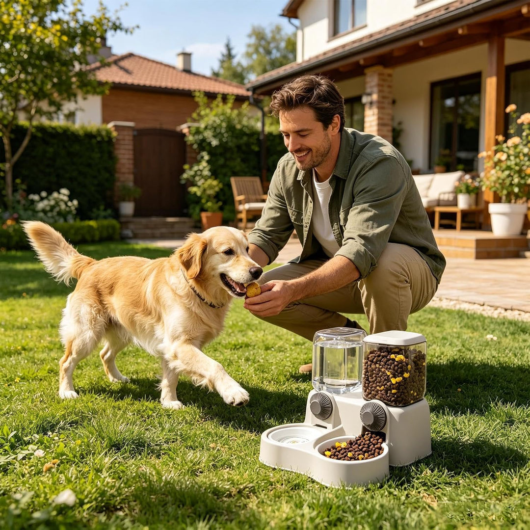 Automatischer Hundefutterspender Staubdicht Grosse Kapazität Selbstfütterung | Hundefutter- und Wass