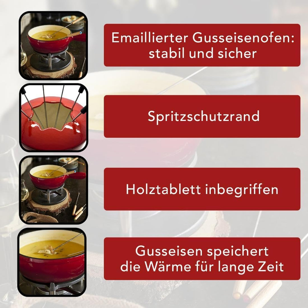 Baumalu 385052 Käsefondue-Set, emailliertes