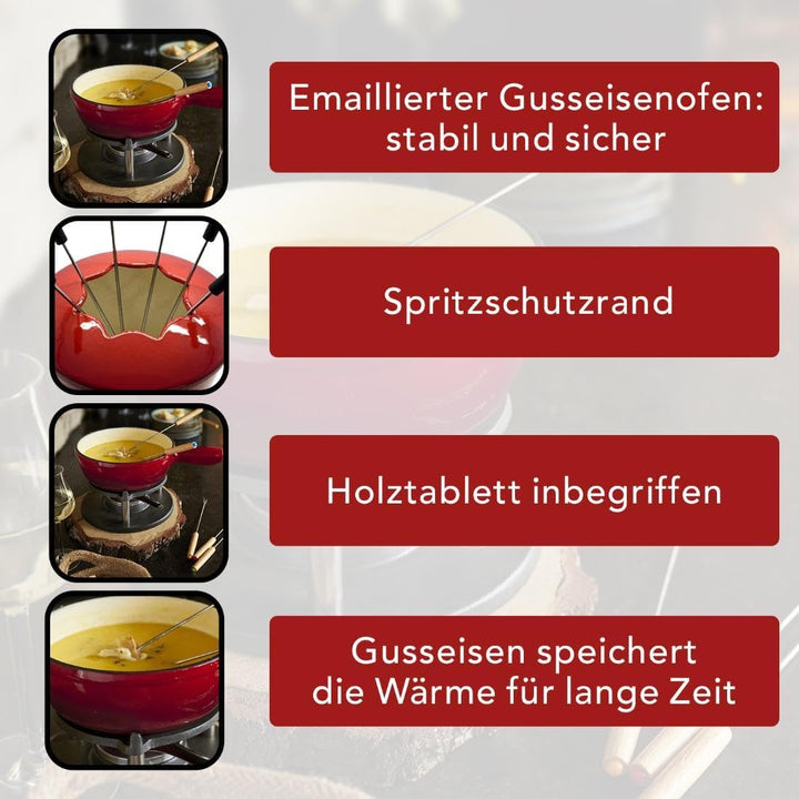 Baumalu 385052 Käsefondue-Set, emailliertes
