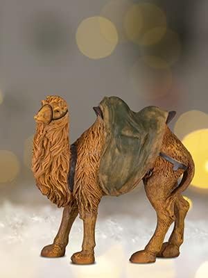 MaMeMi Krippenfigur Kamel [Höhe ca 9,5 cm, handbemalt, aus Polyserin/Kunstharz] Krippentier/Krippenf