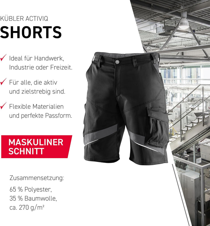 KÜBLER Workwear KÜBLER ACTIVIQ Arbeitsshorts schwarz/anthrazit Schwarz/Anthrazit 48, Schwarz/Anthraz