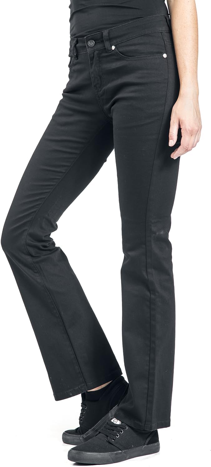 Black Premium by EMP Damen Schwarze Jeans mit Schlag W35L34