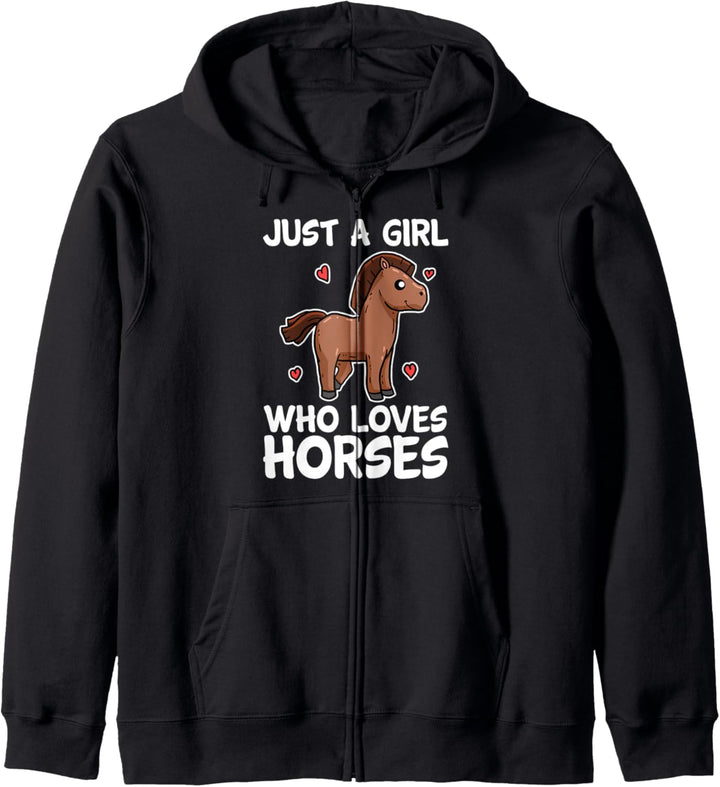 Just A Girl Who Loves Horses Pferd Reiten Pferde Kostüm Kapuzenjacke