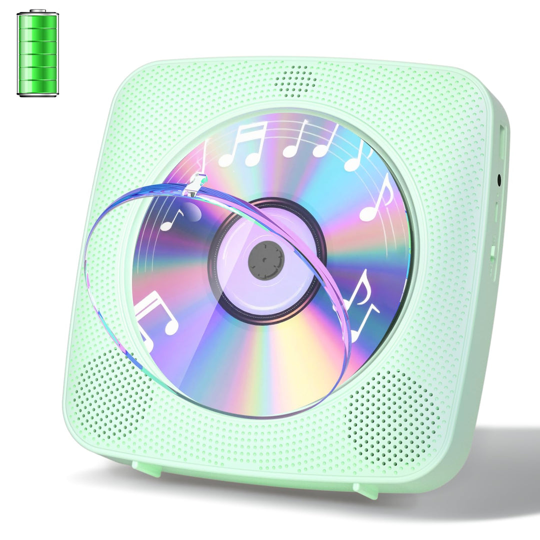 Gueray Desktop CD Player Bluetooth CD-Spieler mit Lautsprechern für Zuhause 1800mAh Tragbarer CD-Pla