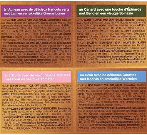 Gourmet Purina Ptée für Katzen Gemüse, Fleisch und Fisch, 12 x 85g (8er Pack) 4 Gemüsesorten, 4 Gemü