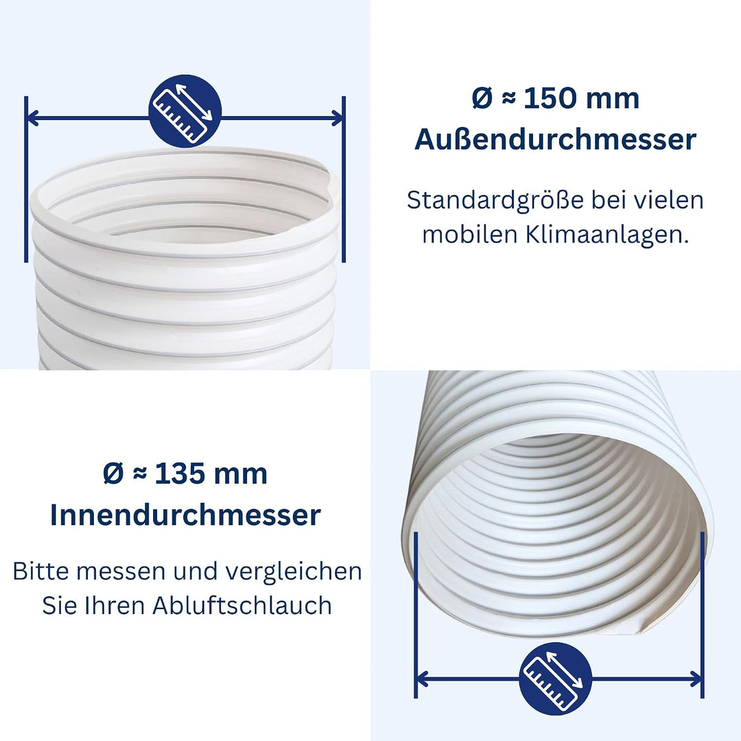Fensterdurchführung Klimaanlage | Adapter für mobile Klimageräte mit Abluftschlauch | DIY Fensterada