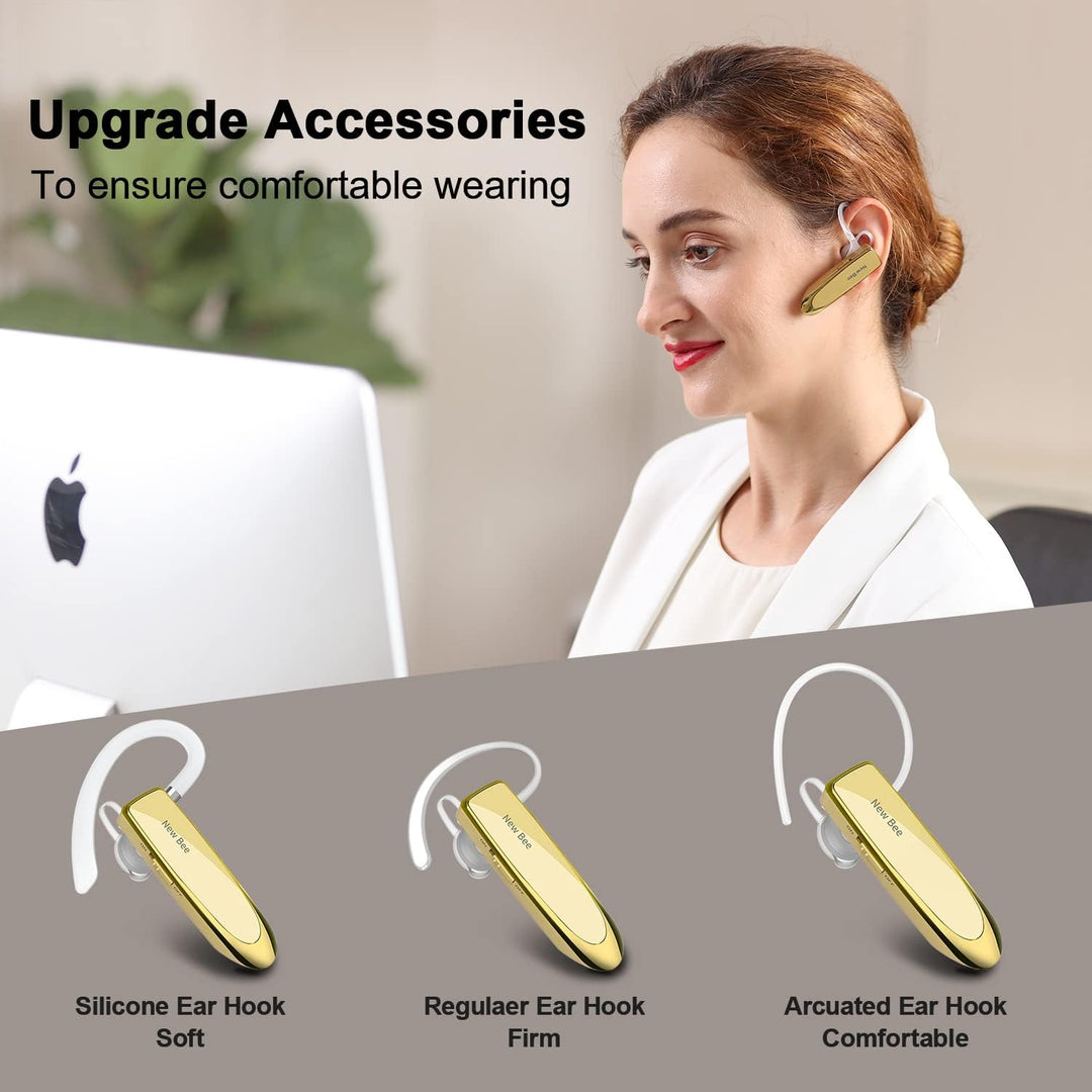 New Bee Bluetooth Headset Wireless Freisprech Telefon Bluetooth-Headset mit Mikrofon für iPhone Sams