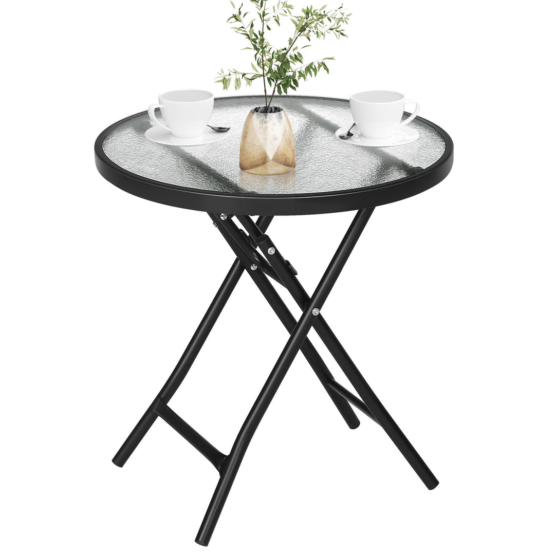 eSituro Klapptisch, Beistelltisch klappbar, Balkontisch Campingtisch Gartentisch Bistrotisch, mit Me