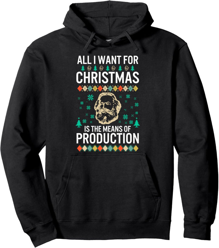 Karl Marx Christmas Red Ugly Xmas ist das Produktionsmittel Pullover Hoodie