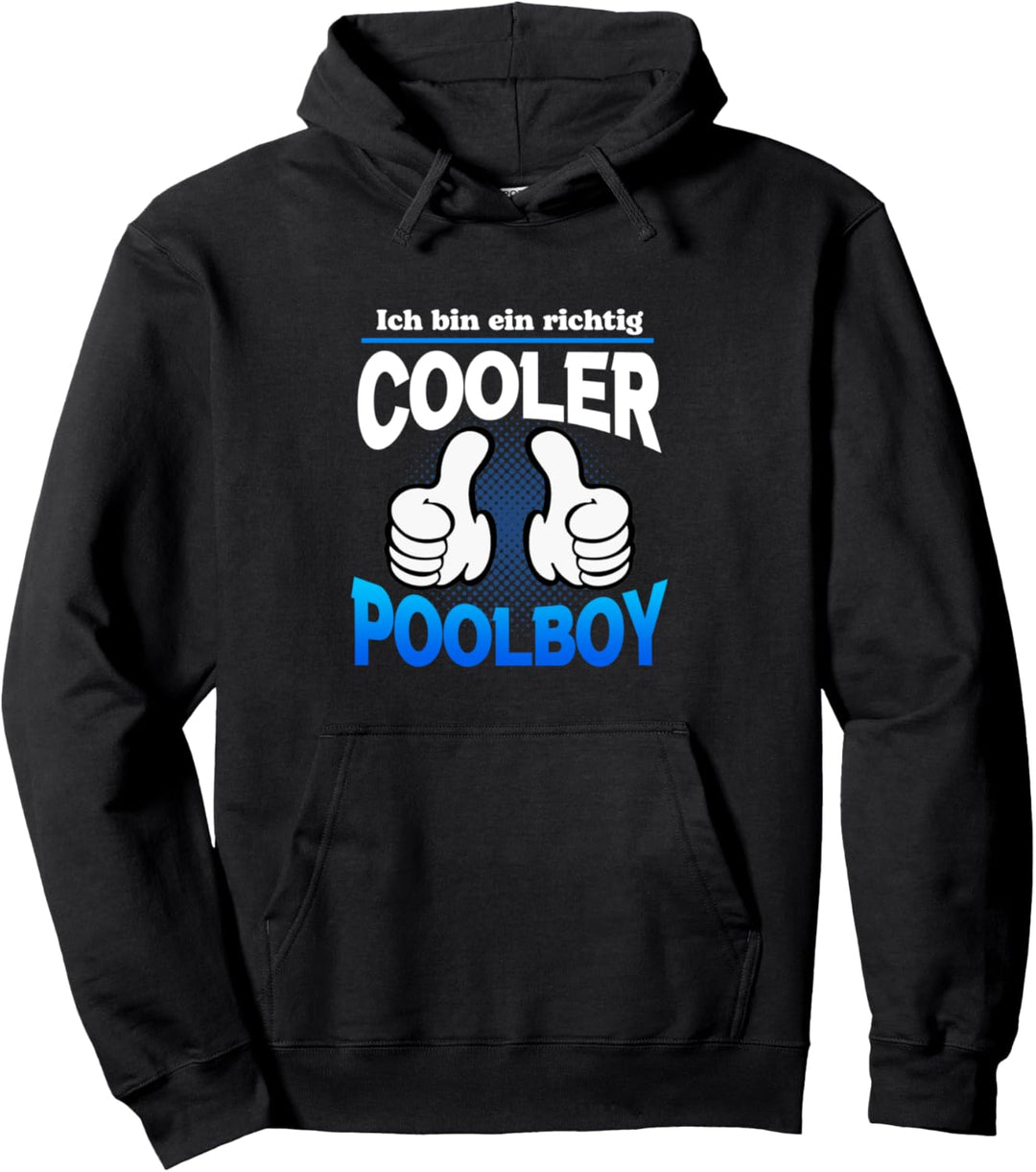 Ich Bin Ein Richtig Cooler Poolboy Bademeister Schwimmer Pullover Hoodie
