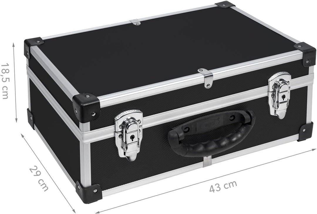 anndora CD Koffer für 60 Standard CD Cases - 43 x 29 x 18,5 cm - Schwarz 60 CD's schwarz, 60 CD's sc