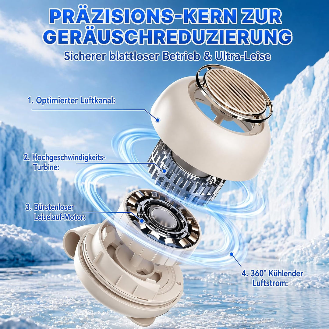 xinrongda Small Clip Ventilator, 2026 Neu Mini Ventilator Mit Clip | Portable Silent Mini Bladeless