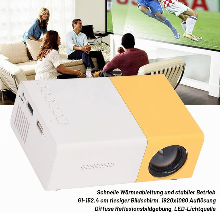 Zunate Mini-Projektor, Tragbarer Taschenprojektor, Heimkino-Filmprojektor, für IOS, für Android, für