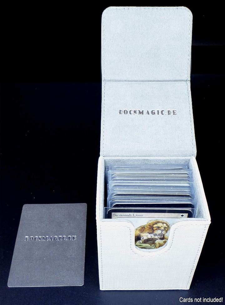 docsmagic.de Premium Magnetic Tray Long Box White Small + 2 Flip Boxes - Weiss Small + 2 Flip Boxes