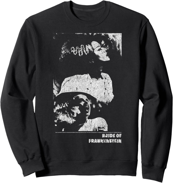 Universal Monsters The Bride Of Frankenstein Distressed Sweatshirt