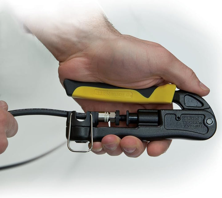 Klein Tools VDV211-063, einheitsgrösse, Multi Premium Verstellbare Kompressions-Crimpzange - BNC, F,