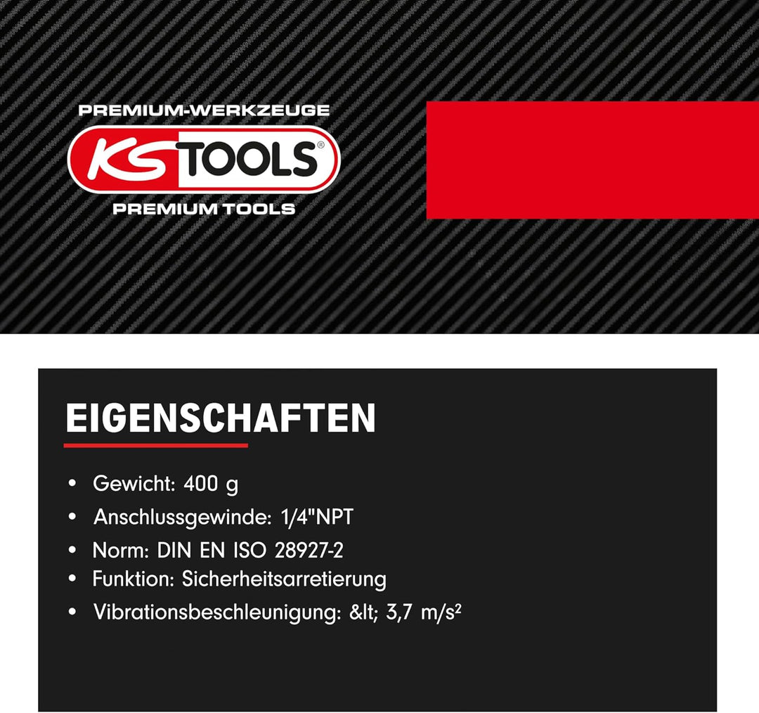 KS Tools Trenn-Stabschleifer Druckluft kurz 3/8"515.5550 I Druckluftschleifer mit Drehzahl-Regulieru