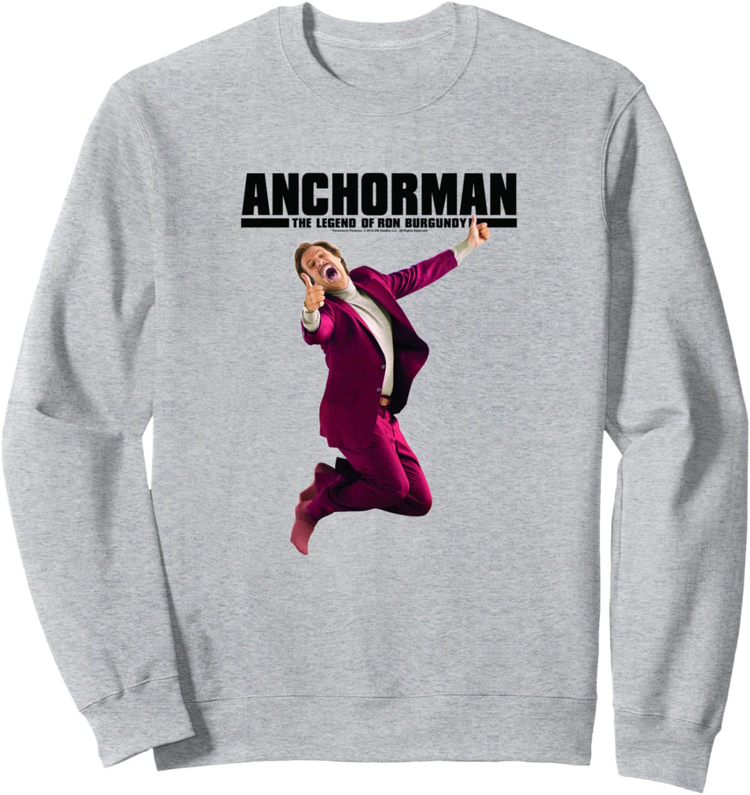 Anchorman Ron Burgundy Jumping Portrait Sweatshirt