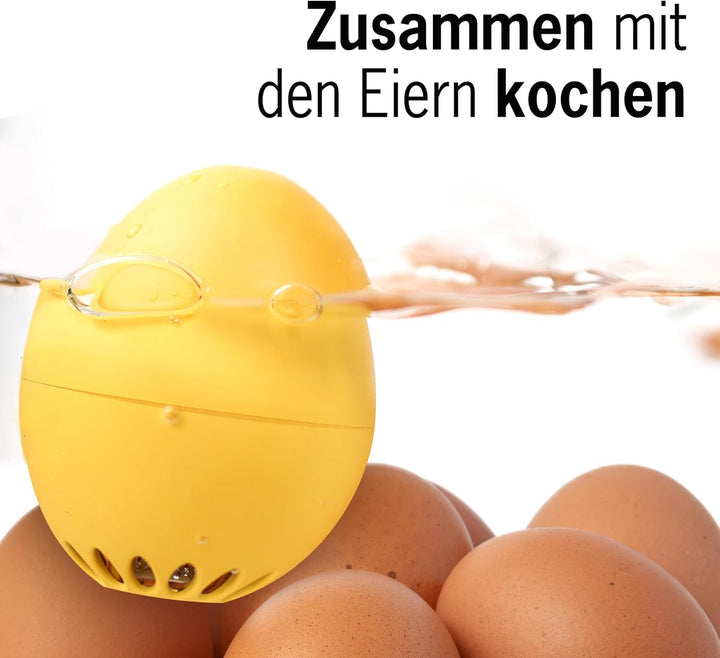 Hippo PiepEi - Singende Eieruhr zum Mitkochen - Eierkocher für 3 Härtegrade - Süsses Nilpferd Gesche