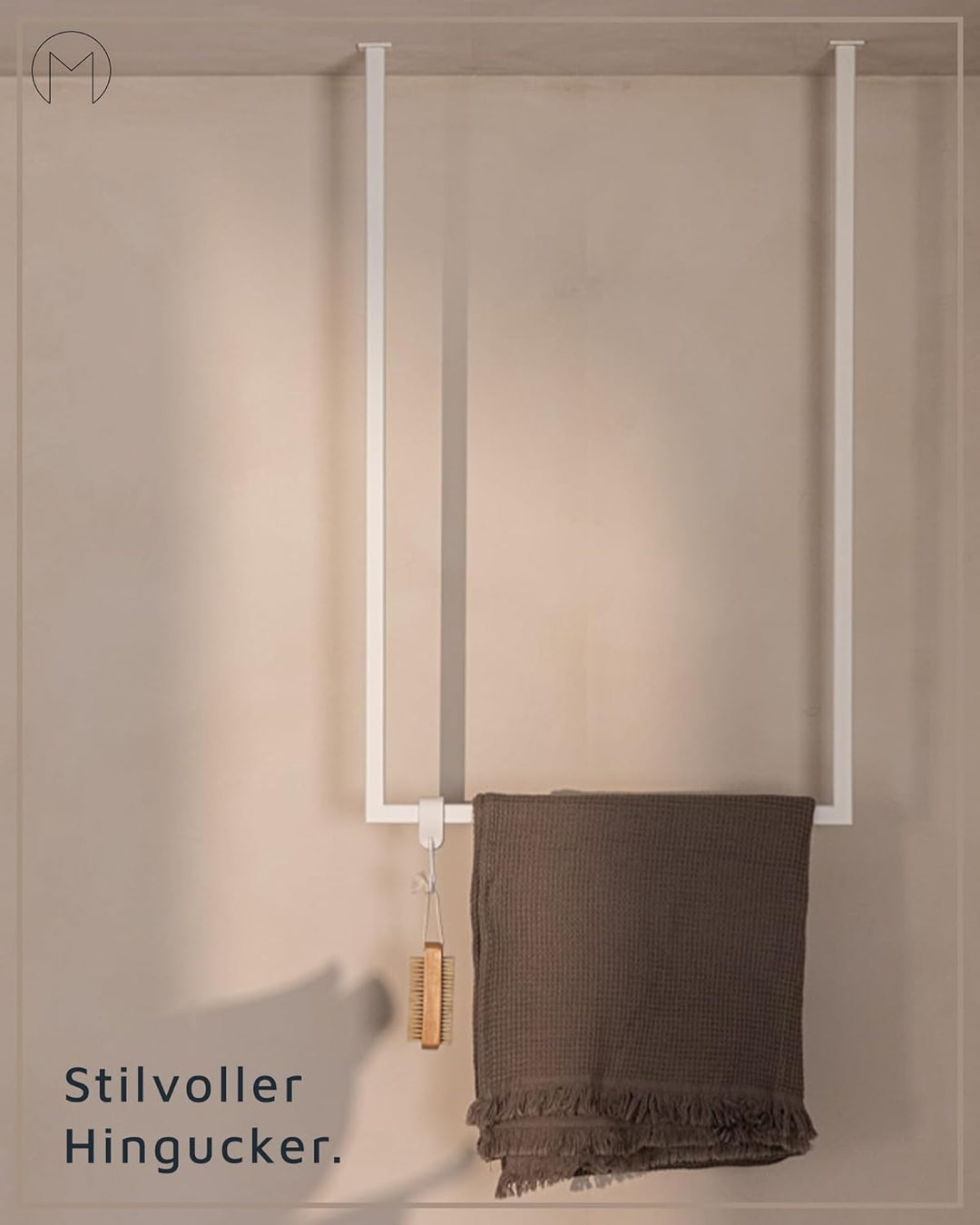 Metallbude Handtuchhalter TENSI Cashew - Deckenmontage - Pulverbeschichtetes Stahlrohr - Kratz-, Sto