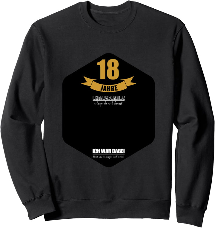 18 Jahre Geburtstag Party Lustiges 18 Geburtstag Gästebuch Sweatshirt