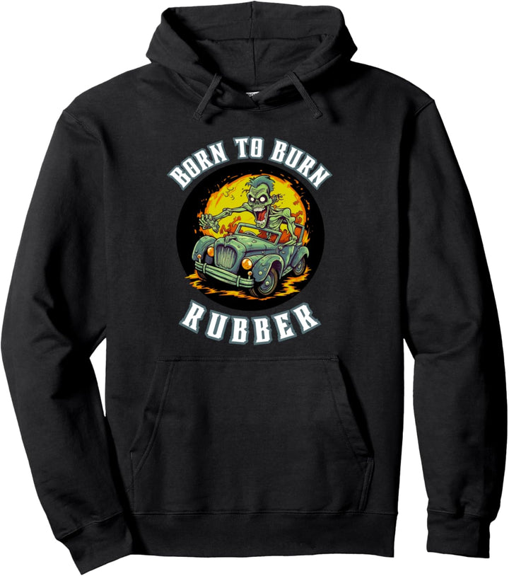 Born To Burn Gummi-Monster-Auto-Pop-Art-Drag-Race-Kleidung Pullover Hoodie
