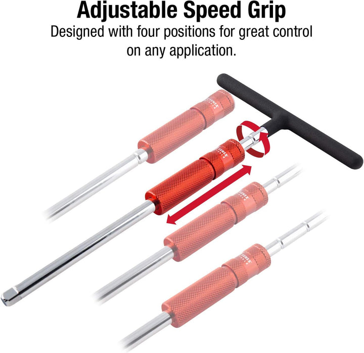Sunex 9727 1/4-Zoll und 3/8-Antrieb Verstellbare T-Griff Geschwindigkeit Schlüssel Set, 2-teilig