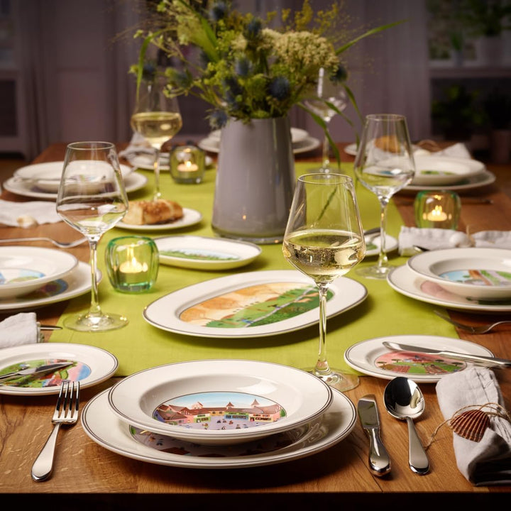 Villeroy und Boch Design Naif Speiseteller Bauer, Premium Porzellan Speiseteller 27 cm Bauer, Speise