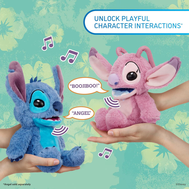 Wow! Stuff Disney Stitch Palm Puppetronic Feature Plüsch, interaktives Plüschtier, sprechendes Plüsc