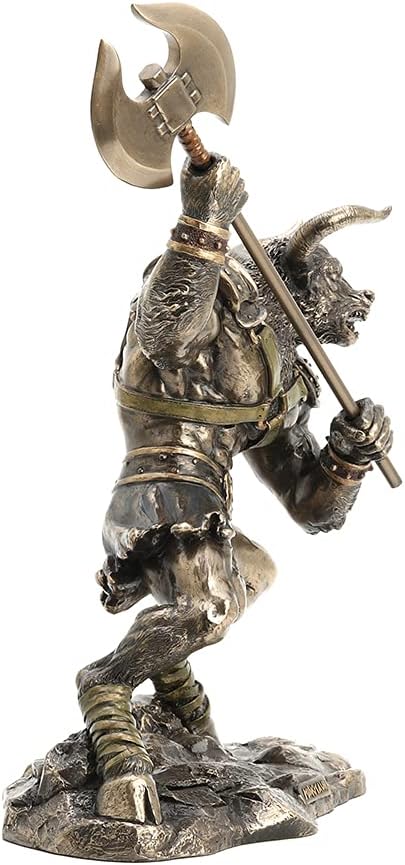 Veronese Design Minotaurus Die Kreatur aus dem Labyrinth, 34 cm hoch, Kaltgussbronze, Kunstharz, Min