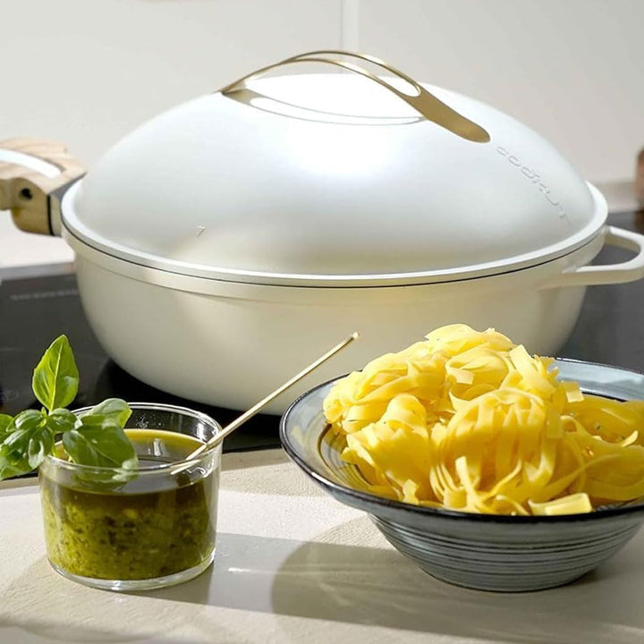 COOKUT - Die fabelhafte 8-in-1-Pfanne – "Kleines Modell 24 cm" – ein einzelnes Werkzeug, das Pfanne,