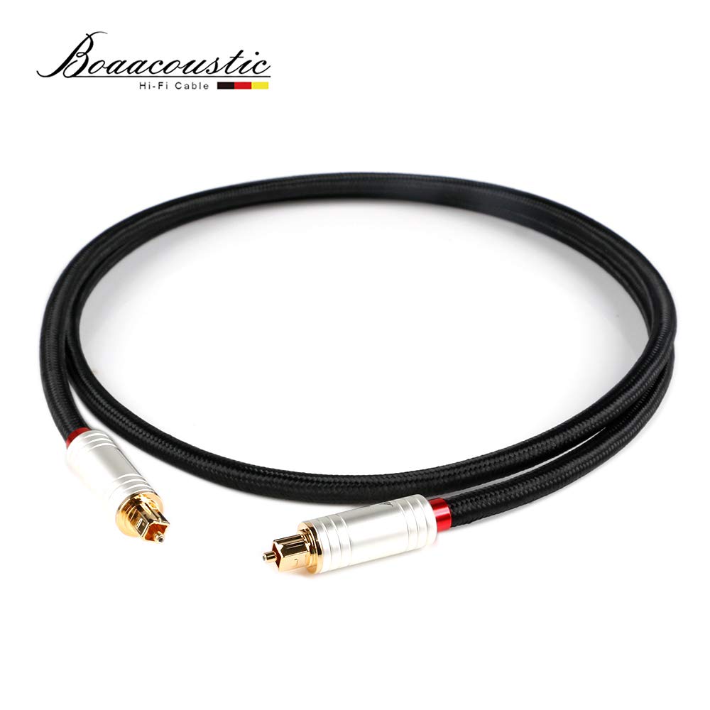 JIB Boaacoustic BlackBerry Optisches Kabel, Digital Audiokabel TOSLINK-HiFi-Signalkabel (S/PDIF) 2M