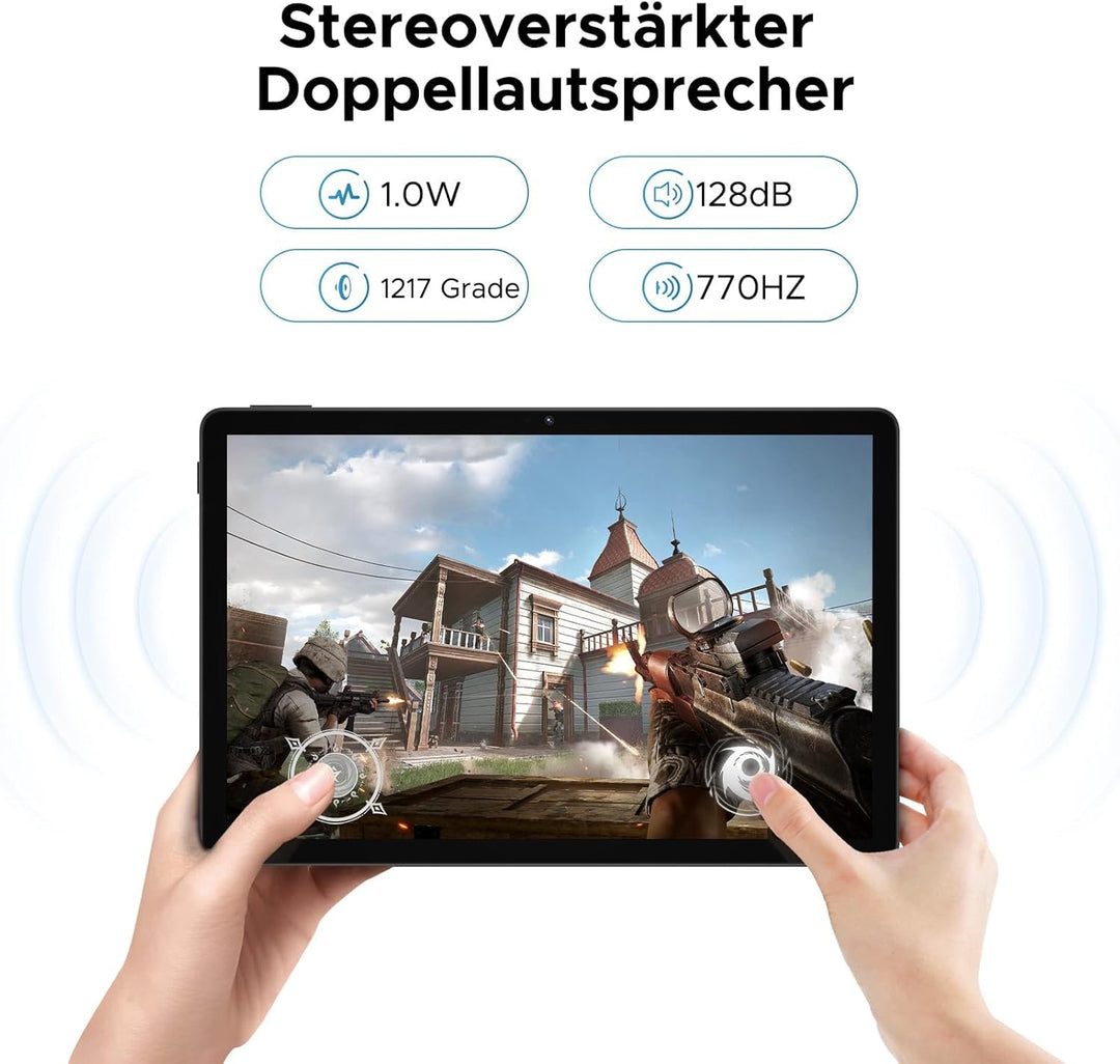 U11 Android 16 AI Tablet 11 Zoll, 16GB+128GB (2TB TF) Gaming Tablets, T7200 Octa Core, 8580mAh, Gemi