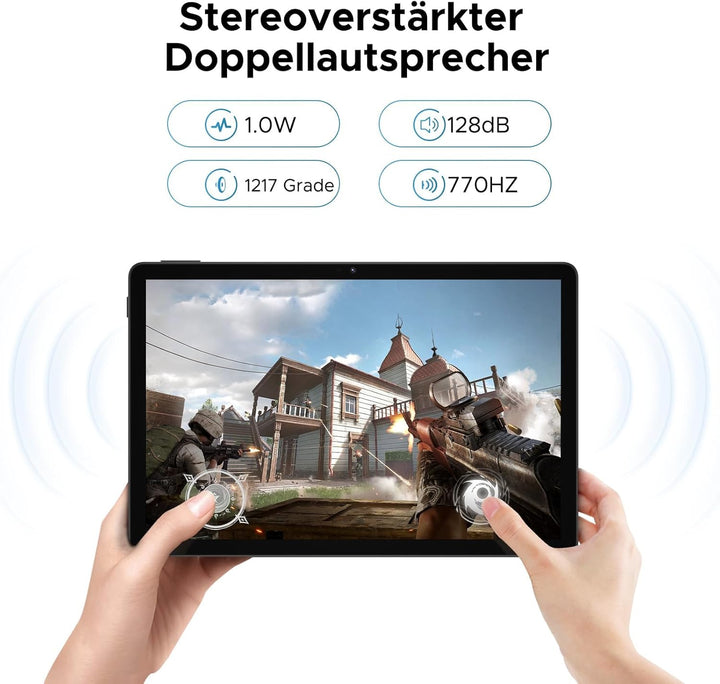 U11 Android 16 AI Tablet 11 Zoll, 16GB+128GB (2TB TF) Gaming Tablets, T7200 Octa Core, 8580mAh, Gemi