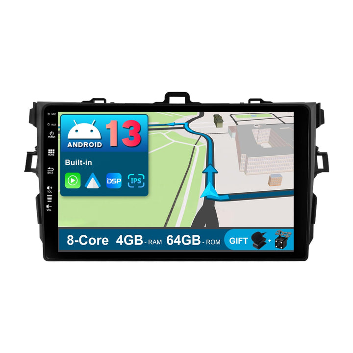 JOYX Android 12 IPS Autoradio Passt für Toyota Corolla E140 E150 (2006-2013) - 4G+64G - Eingebaut DS