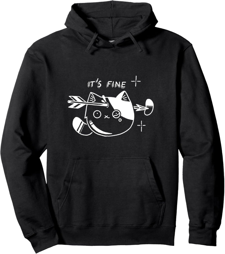 It's fine Katze Pfeil Kopf Geschenk Anime Katzen-Fan Lustig Pullover Hoodie
