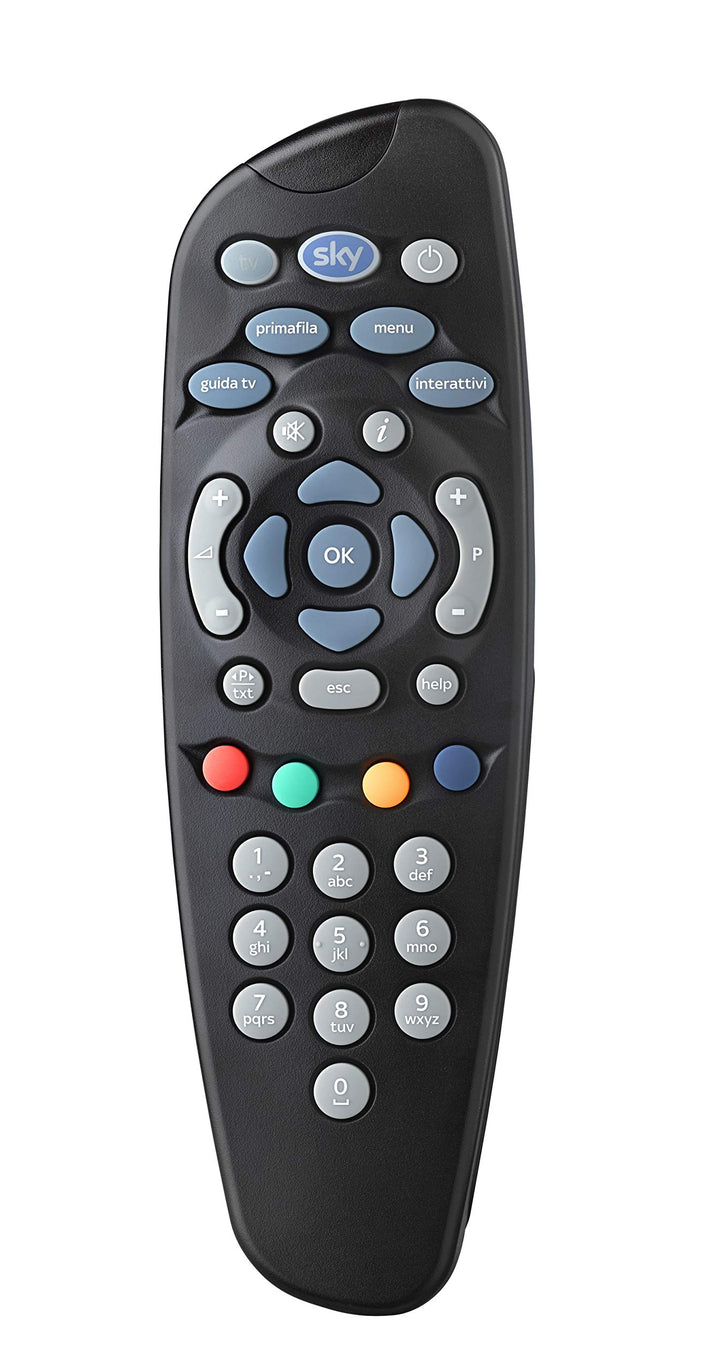 One for SKY 705 Ersatz-Fernbedienung mit 2 Duracell Akkus für Sky HD Decoder und Sky Decoder, Schwar