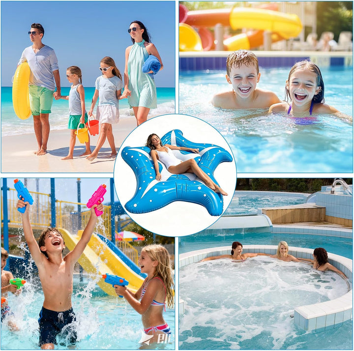 Luftmatratze Pool Seestern 150cm, Hängematte Pool Spielzeug Erwachsene Luftmatratze Wasser, Schwimml
