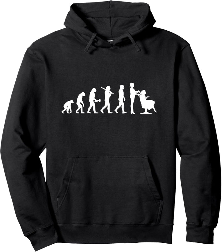 Friseur Evolution Frisör Frisörin Friseurin Pullover Hoodie