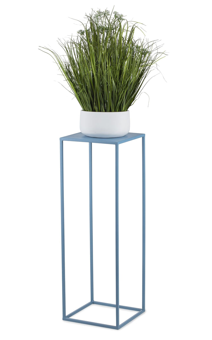 HowHomely Blumenständer Metall Blau 70 cm Hoch - Solider und Robuster Blumenhocker Metall - Pflanzen